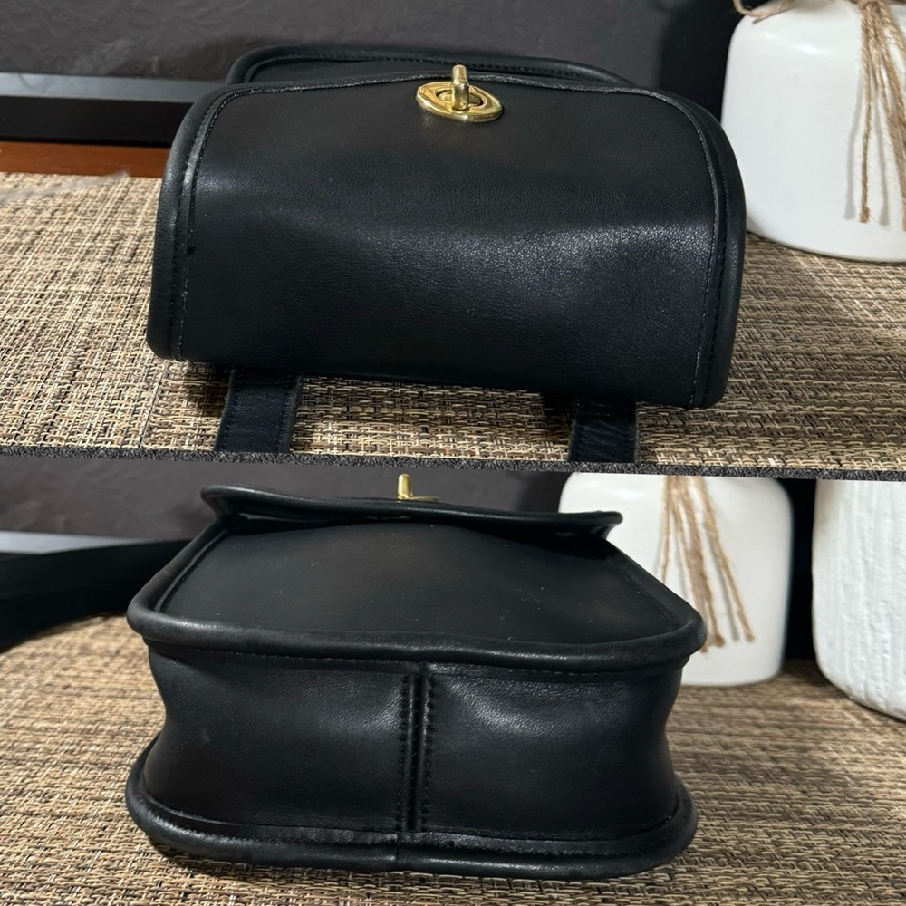 ❤️SOLD❤️Vintage Coach Black Sidepack small #9978 - Picture 5 of 12